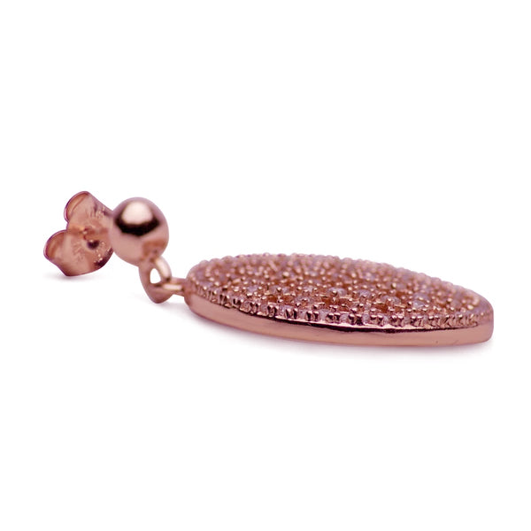 14K Rose Gold Plated Crisscross Dangle Earrings | SilverAndGold