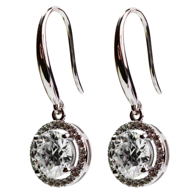 18K Gold 2 TCW Moissanite Drop Earrings