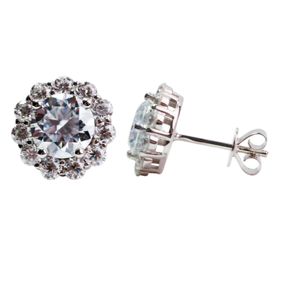 2.0 TCW 18K Gold Moissanite Earrings