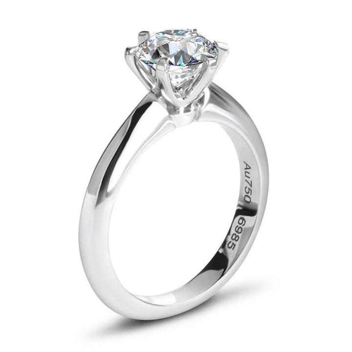 18K Gold 0.5 CT Created Diamond Ring