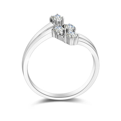 1 TCW Moissanite Silver Ring