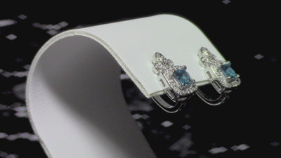 Topaz Simulant Vintage Silver Earrings