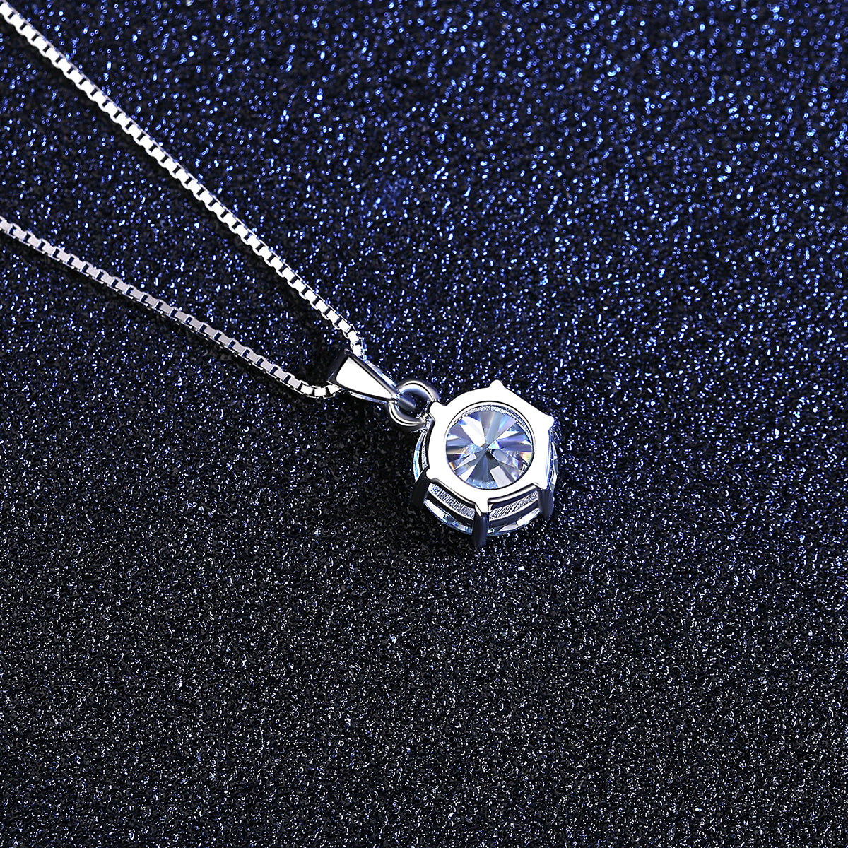 1 CT Moissanite Silver Necklace