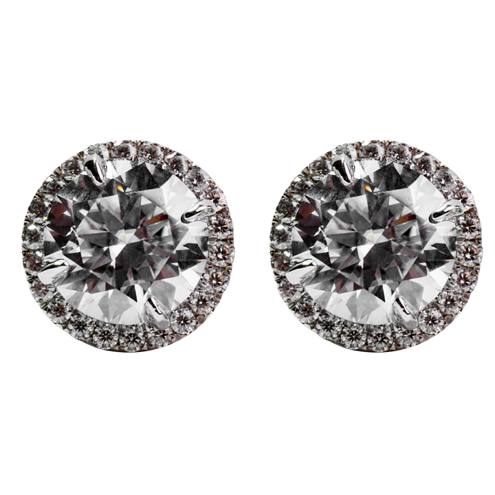 14K Gold 2 TCW Moissanite Earrings