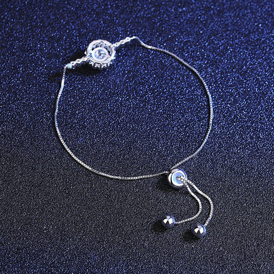 1 CT Moissanite Silver Adjustable Bracelet