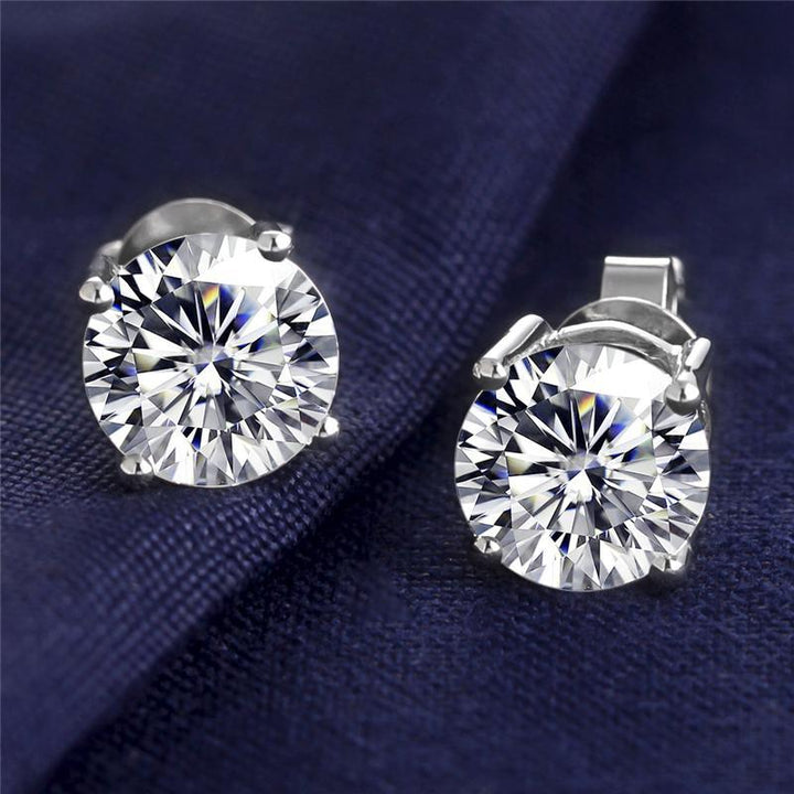 14K White Gold 2 TCW Lab Created Diamond Earrings IJK VS-SI1