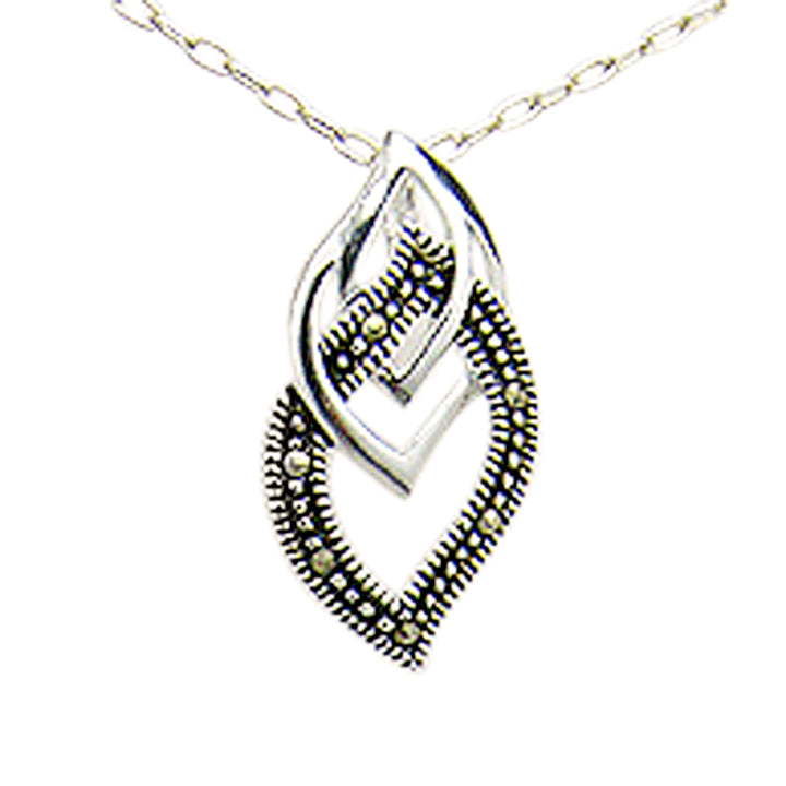 Entangled Marcasite Pendant Necklace