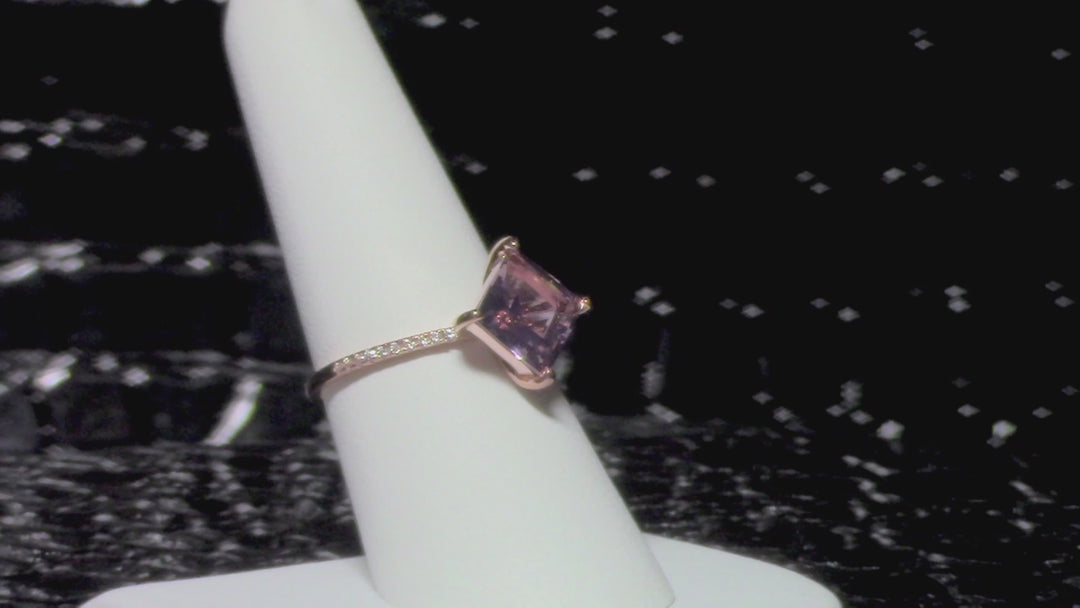 Morganite Simulant Gold Ring