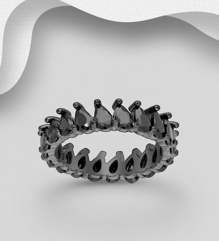 Black Diamond Simulants Eternity Ring