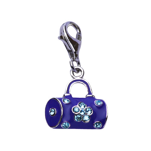 Sterling Silver & Enamel Necklace: Lavender Purse - SilverAndGold.com Silver And Gold