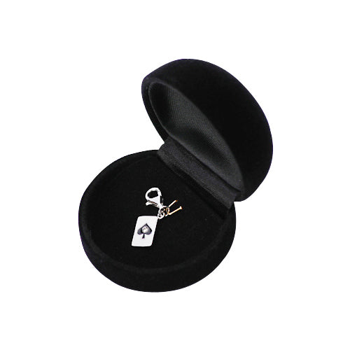 Sterling and Enamel Ace Card Charm with Crystal Gemstone - SilverAndGold.com Silver And Gold