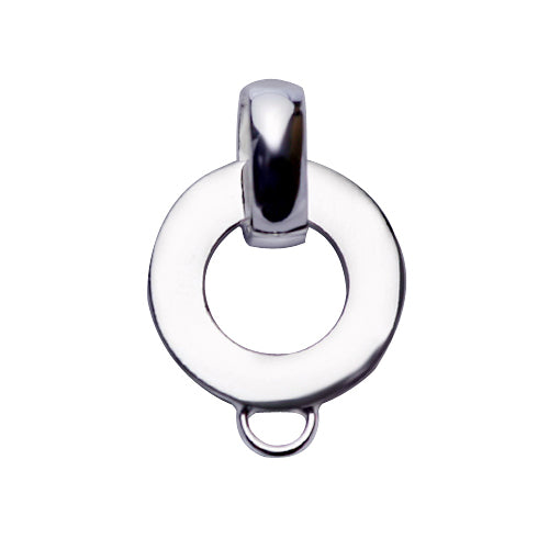 Sterling and Enamel Yin and Yang Sterling Silver Pendant Necklace - SilverAndGold.com Silver And Gold