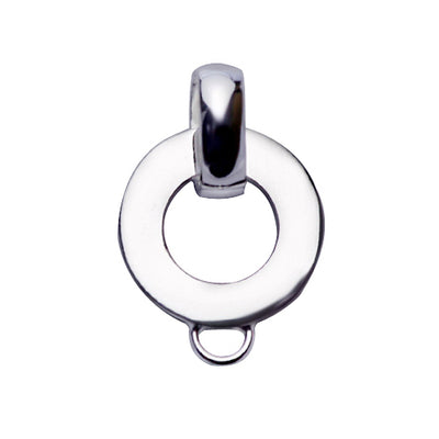 Sterling and Enamel Yin and Yang Sterling Silver Pendant Necklace - SilverAndGold.com Silver And Gold