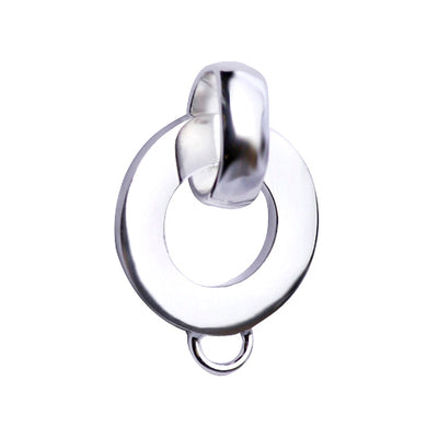 Polished Sterling Silver Charm Holder - SilverAndGold.com Silver And Gold