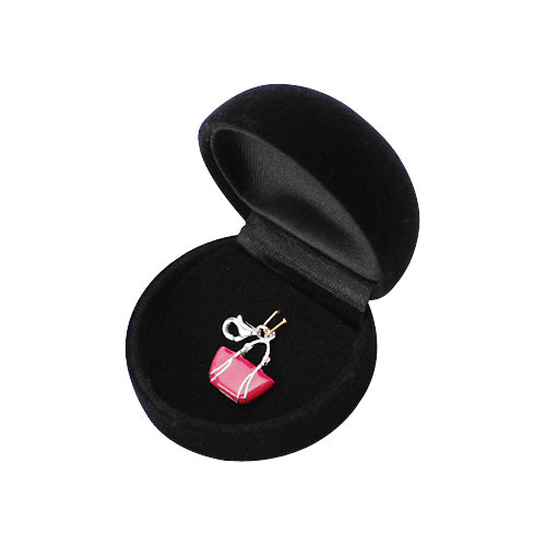 Sterling Tote Bag Charm in Bright Pink Enamel - SilverAndGold.com Silver And Gold