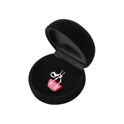 Sterling Tote Bag Charm in Bright Pink Enamel - SilverAndGold.com Silver And Gold