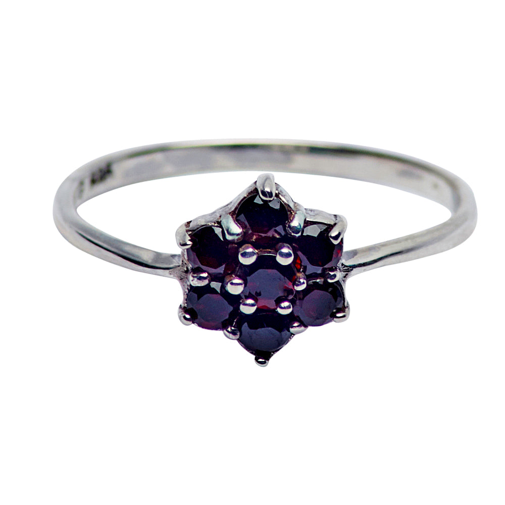 Silver Garnet Ring