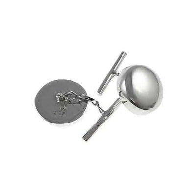 Round Pillbox Sterling Silver Cufflinks | SilverAndGold