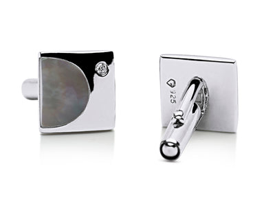 Mother of Pearl Sterling Silver Cufflinks | SilverAndGold