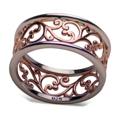 Rose Gold Vines Ring