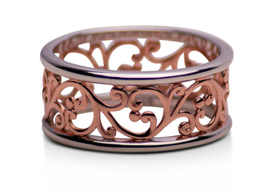 Rose Gold Vines Ring