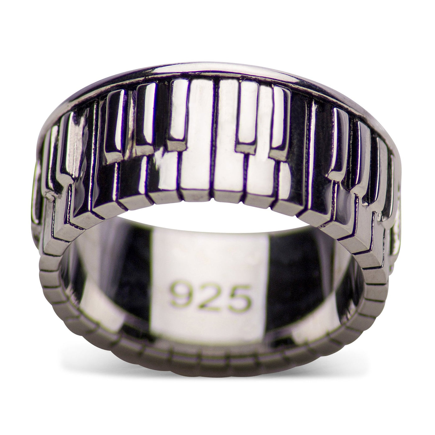 Piano Keys Silver Ring