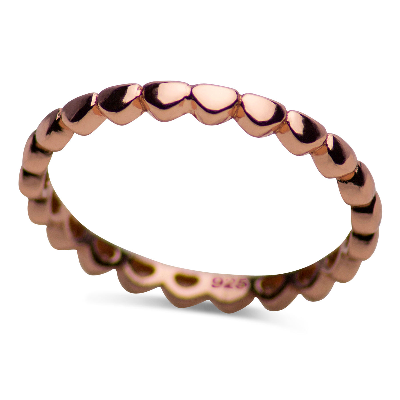 Rose Gold Eternity Heart Ring