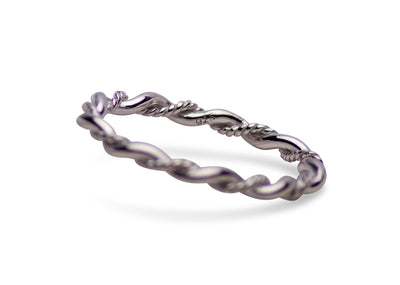 Twist Stackable Ring in Silver