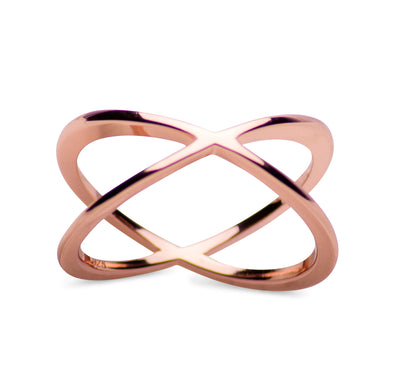 Rose Gold Crossover Ring