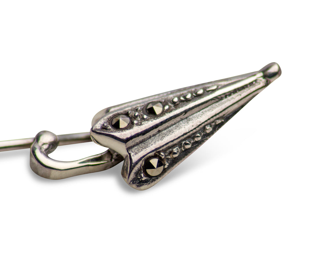 Marcasite & Sterling Silver Umbrella Hat Pin