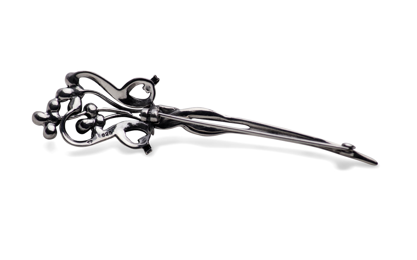 Marcasite & Pearl Flower Brooch