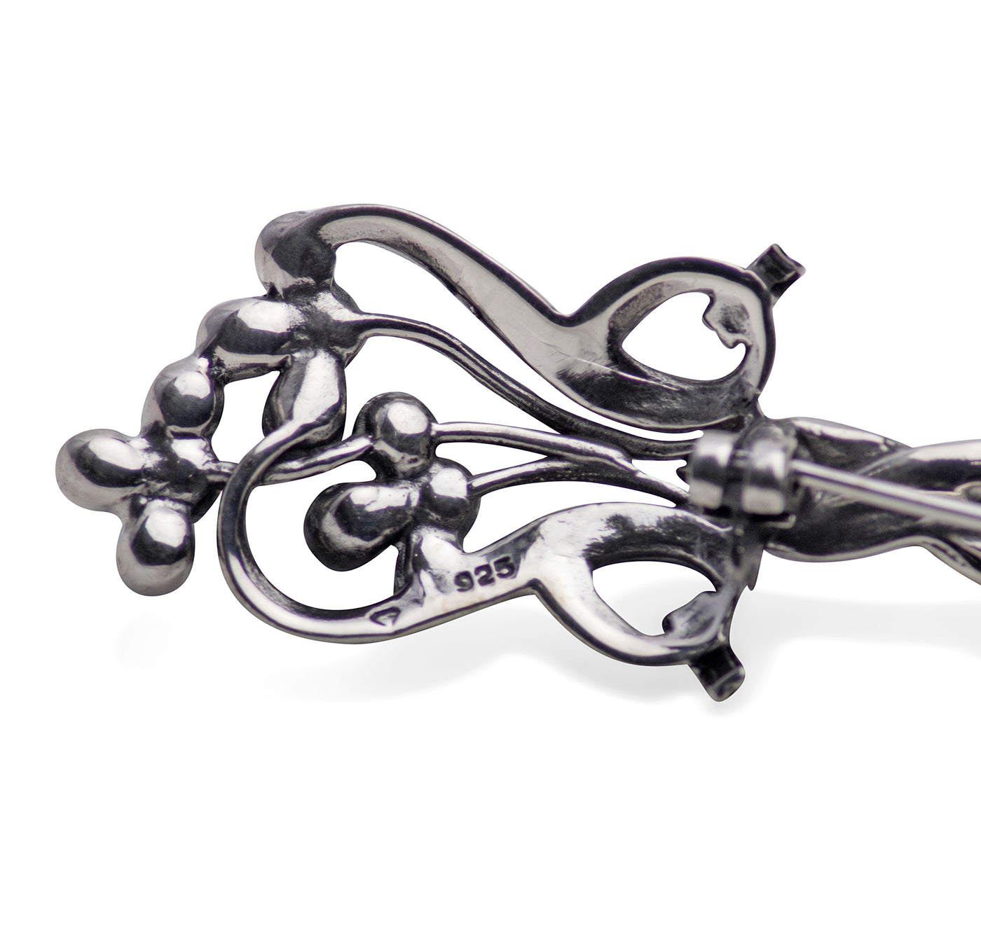 Marcasite & Pearl Flower Brooch