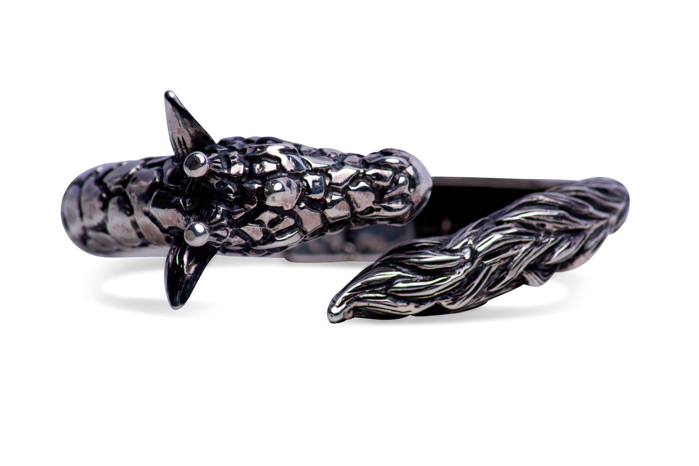 Giraffe Hinged Silver Cuff Bracelet