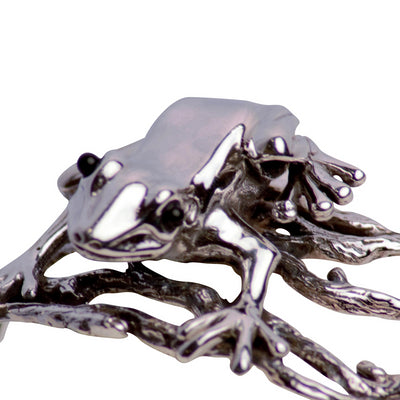 Frog Silver Cuff Bracelet