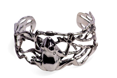 Frog Silver Cuff Bracelet