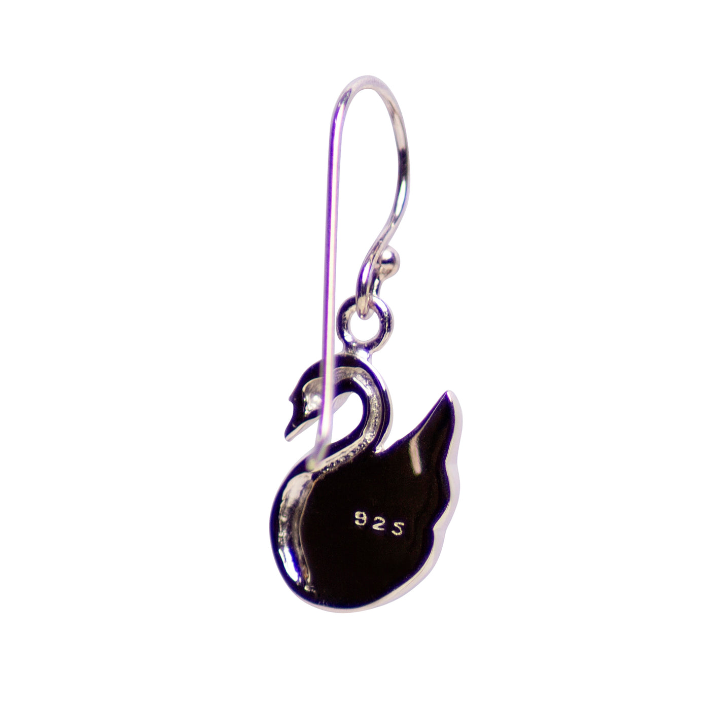 Mother of Pearl Silver Swan Earrings