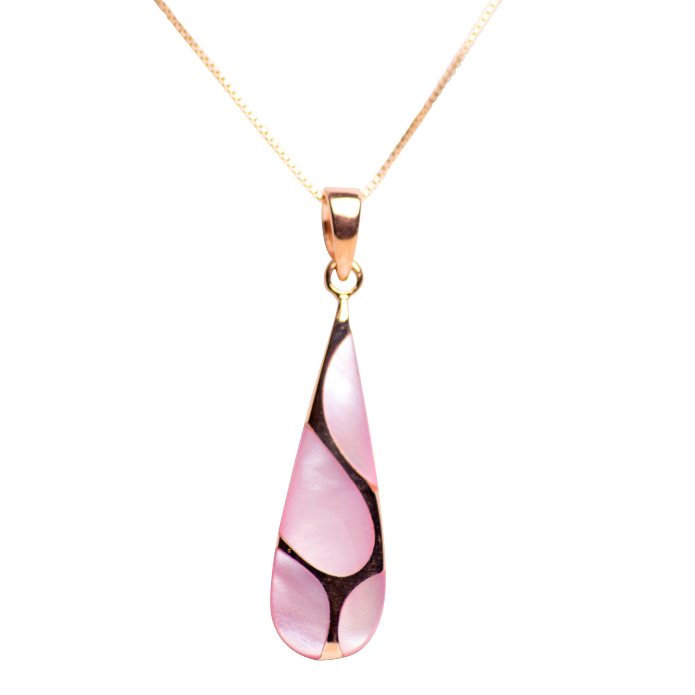 Pink Mother of Pearl Rose Gold Pendant