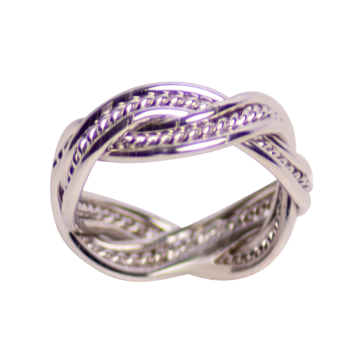 Silver Double Twist Ring