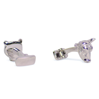 Bear and Bull Sterling Silver Cufflinks | SilverAndGold