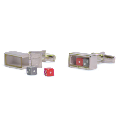 Gamblers' Dice Sterling Silver Cufflinks | SilverAndGold