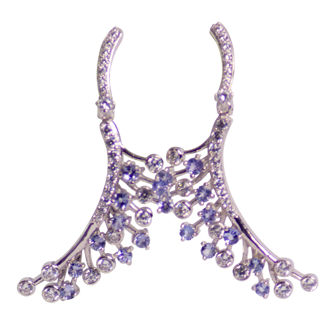 Tanzanite Silver Earrings