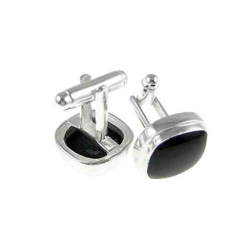 Black Onyx Sterling Silver Cufflinks | SilverAndGold