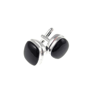 Black Onyx Sterling Silver Cufflinks | SilverAndGold