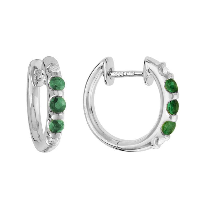14K Gold Emerald Earrings