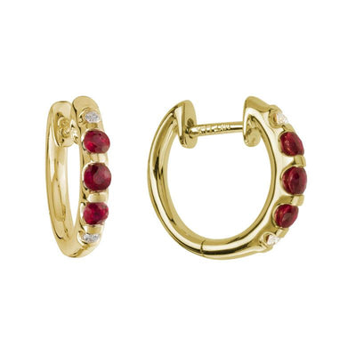 14K Gold Ruby Earrings