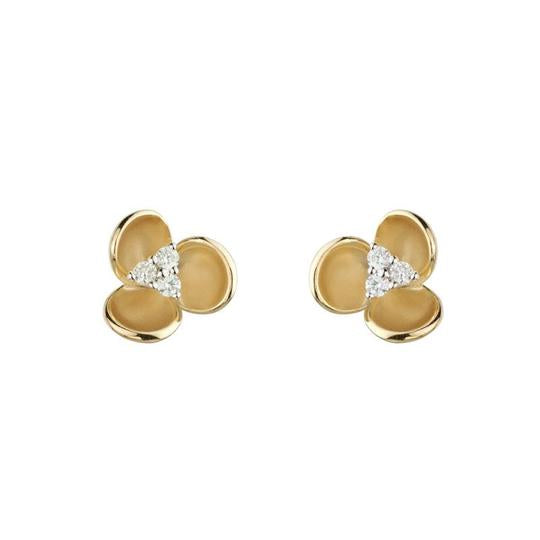 14K Gold Earrings with Diamonds