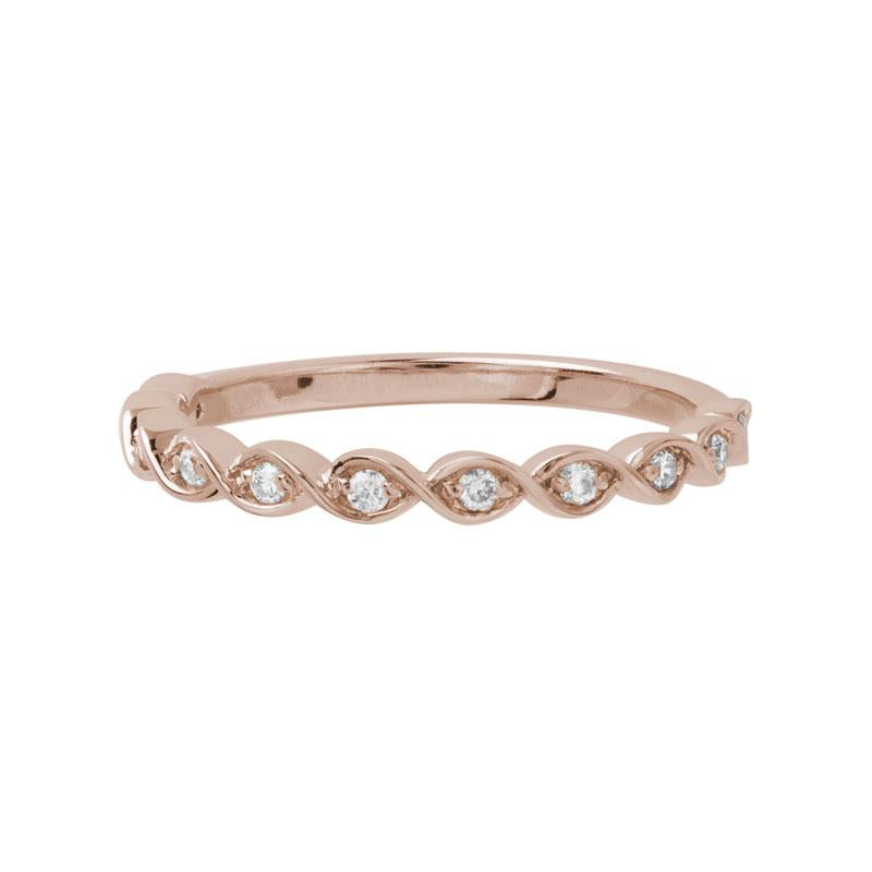 14K Gold Diamond Stackable Ring