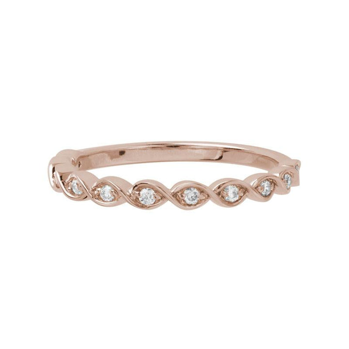 14K Gold Diamond Stackable Ring