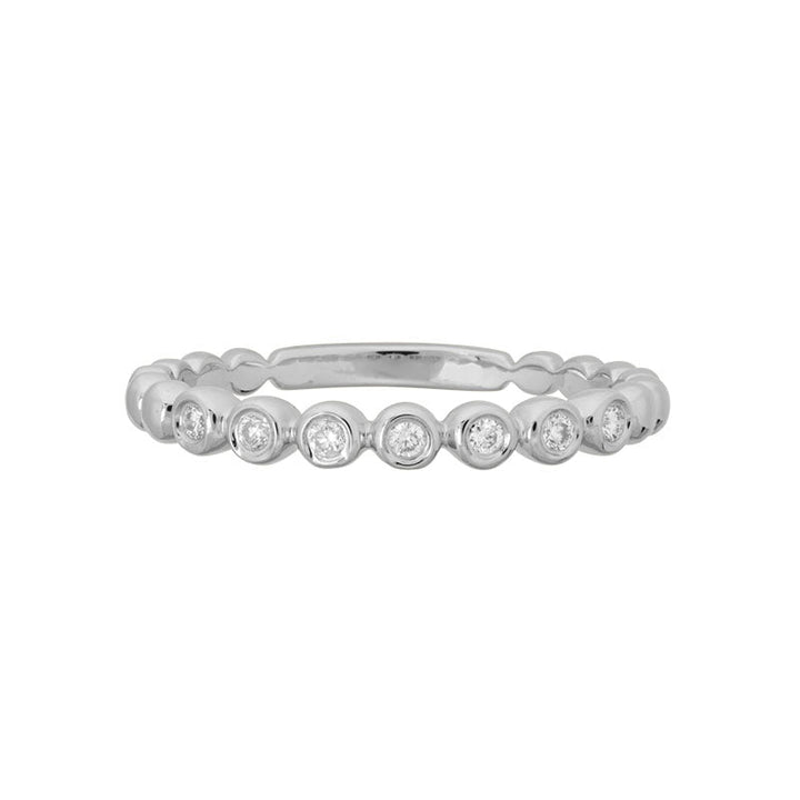 14K Gold Diamond Classic Stack Ring