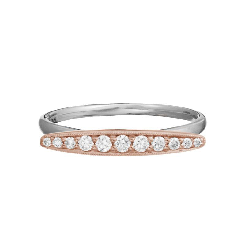 14K Gold Diamond Raised Ring